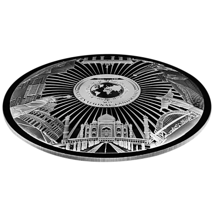 Монета «Достопримечательности мира»,  2024 г., Серебро, 1 000 гр., проба 999, БАРБАДОС