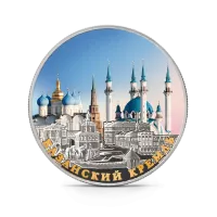 Монета "Казанский Кремль", 2014 г., Серебро, 28,28 гр., проба 925, ГВИНЕЯ