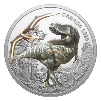 Монета "Тиранозавр ", 2026 г., Серебро, 31,39 гр., проба 999.9, КАНАДА