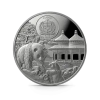 Монета "Храм Небес", 2025 г., Серебро, 93,3 гр., проба 999, САМОА