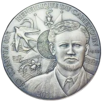 Монета «Гимн колокольчиков»,  2021 г., Серебро, 15,55 гр., проба 999, КАМЕРУН