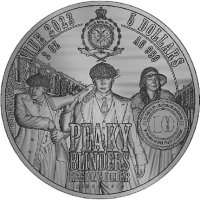 Монета «Томас Шелби», 2023 г., Серебро, 62,2 гр., проба 999, НИУЭ