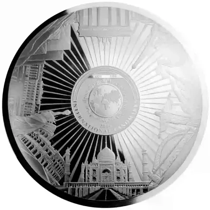 Монета «Достопримечательности мира»,  2024 г., Серебро, 1 000 гр., проба 999, БАРБАДОС