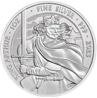 Монета «Король Артур», 2023 г., Серебро, 31,1 гр., проба 999, СОЕДИНЕННОЕ КОРОЛЕВСТВО