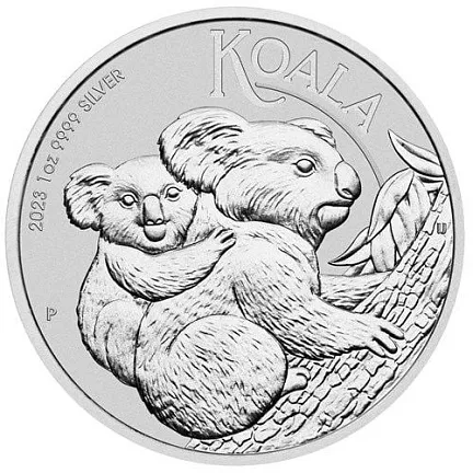 Монета "Коала", 2023 г., Серебро, 31,1 гр., проба 999.9, АВСТРАЛИЯ