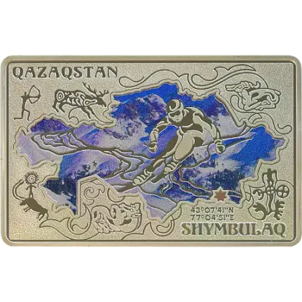 Монета "Шымбулак", 2024 г., Серебро, 31,1 гр., проба 925, КАЗАХСТАН