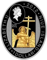 Монета «Иверская часовня»,  2012 г., Серебро, 28,28 гр., проба 925, НИУЭ