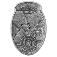 Монета «Нефертити»,  2023 г., Серебро, 93,3 гр., проба 999, ДЖИБУТИ