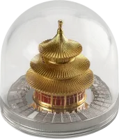 Монета «Храм Небес», 2025 г., Серебро, 93,3 гр., проба 999, САМОА