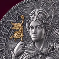 Монета "Афина", 2024 г., Серебро, 62,2 гр., проба 999, КАМЕРУН
