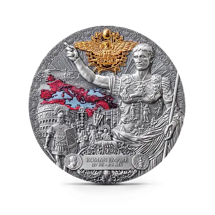 Монета "Римская Империя",  2023 г., Серебро, 62,2 гр., проба 999, КАМЕРУН