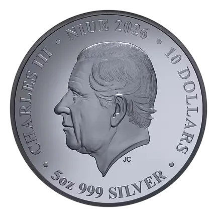 Монета «Год Лошади», 2026 г., Серебро, 155,5 гр., проба 999, НИУЭ