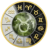 Монета «Телец»,  2023 г., Серебро, 17,5 гр., проба 999, КАМЕРУН